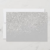 Silver glitter chic princess gray foto Sweet 16 Kaart (Achterkant)