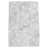 Silver Glitter Christmas Fairy Medium Cadeauzakje (Achterkant)