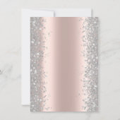 Silver Glitter Confetti Balloons 3rd Birthday Kaart (Achterkant)