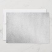 Silver Glitter Confetti Dress Quinceanera Invite Kaart (Achterkant)