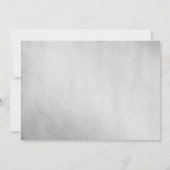 Silver Glitter Confetti Dress Sweet 16 Invite Kaart (Achterkant)