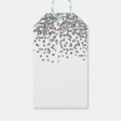 Silver Glitter Confetti Party Labels Cadeaulabel (Achterkant)