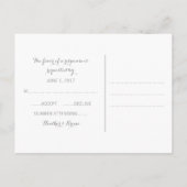 Silver Glitter Confetti Response Briefkaart (Achterkant)