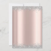 Silver Glitter Confetti Roos Gold 50ste verjaardag Kaart (Achterkant)