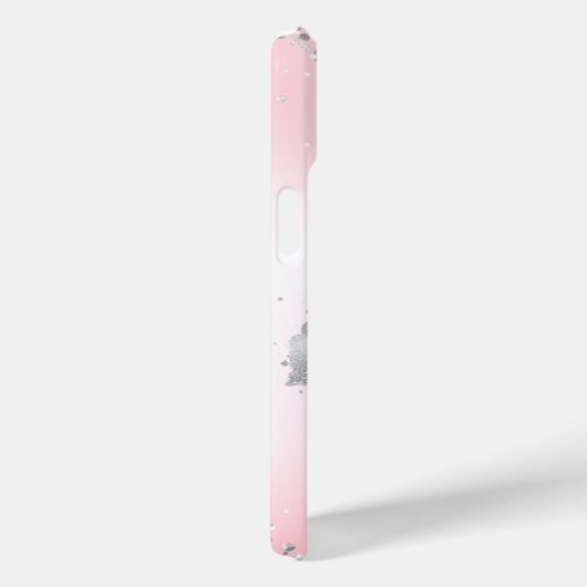 Silver Glitter Confetti Roze gloed Case-Mate iPhone Case (Achterkant / Rechts)
