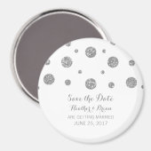 Silver Glitter Confetti sparen de Magnet van de Da (Voorkant / Achterkant)