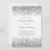 Silver Glitter Confetti Vrijgezellenfeest Kaart (Voorkant)