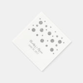 Silver Glitter Confetti Wedding Paper Napkins Servetten (Hoek)
