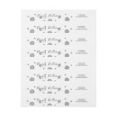 Silver Glitter Confetti Wrap Around Label (Vel)