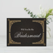 Silver Glitter Confetti Zal je mijn Bridesmaid zij Kaart (Staand voorkant)
