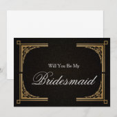 Silver Glitter Confetti Zal je mijn Bridesmaid zij Kaart (Voorkant / Achterkant)