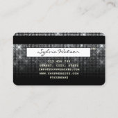 Silver Glitter Credit Kaart Stijl Modern Visitekaartje (Achterkant)