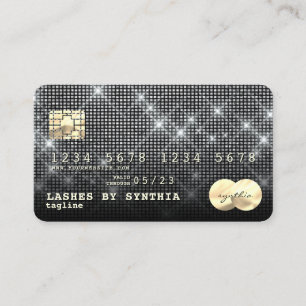 Silver Glitter-creditcardstijl modern Visitekaartje