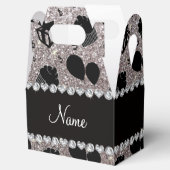 Silver glitter cupcakes ballonnen cadeaus bedankdoosjes (Geopend)