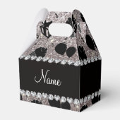 Silver glitter cupcakes ballonnen cadeaus bedankdoosjes (Voorkant Zijde)