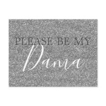 Silver Glitter Dama Quinceanera Voorstel