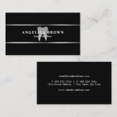 Silver Glitter Dental Visitekaartje (Voorkant / Achterkant)