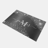 Silver Glitter Deurmat (Schuin)