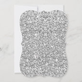 Silver Glitter Diamond Hearts Bachelorette Party Kaart (Achterkant)