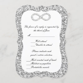 Silver Glitter Diamond Infinity Response Kaart