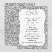 Silver Glitter Diamond Infinity Vrijgezellenfeest Kaart (Voorkant / Achterkant)