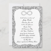 Silver Glitter Diamond Infinity Vrijgezellenfeest Kaart (Voorkant)