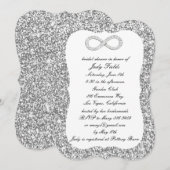 Silver Glitter Diamond Infinity Vrijgezellenfeest Kaart (Voorkant / Achterkant)