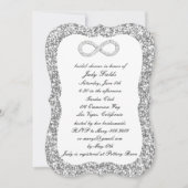 Silver Glitter Diamond Infinity Vrijgezellenfeest Kaart (Voorkant)