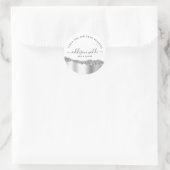 Silver Glitter Diamonds Business Hartelijk dank Ronde Sticker (Tas)