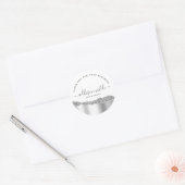 Silver Glitter Diamonds Business Hartelijk dank Ronde Sticker (Envelop)