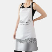 Silver Glitter Diamonds Glam Business Schort (Insitu)