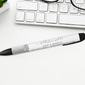 Silver Glitter Diamonds Glam Business Zwarte Inkt Pen