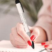 Silver Glitter Diamonds Glam Business Zwarte Inkt Pen