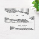 Silver Glitter Diamonds Glam Gift Kaart (Bureau)