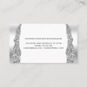 Silver Glitter Diamonds Glam Loyalty Kaart (Achterkant)