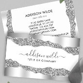 Silver Glitter Diamonds Professional Visitekaartje