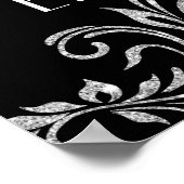 Silver Glitter Diamonds Welkom bij ons huwelijk Poster (Hoek)