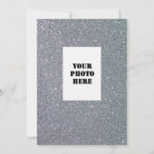 Silver Glitter Dinner Green Afstuderen Kaart (Achterkant)