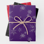 Silver Glitter Distress Snowflakes Kerstmis Inpakpapier Vel (In situ)