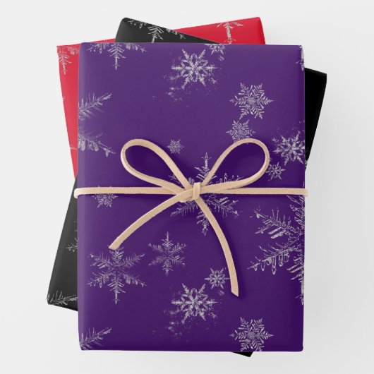 Silver Glitter Distress Snowflakes Kerstmis Inpakpapier Vel (In situ)