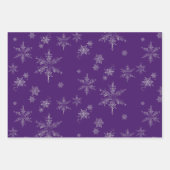 Silver Glitter Distress Snowflakes Kerstmis Inpakpapier Vel (Voorkant)
