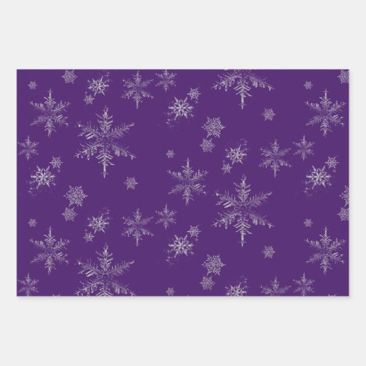 Silver Glitter Distress Snowflakes Kerstmis Inpakpapier Vel (Voorkant)