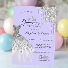 Silver Glitter Dress, Dress Paars Quinceañera Kaart