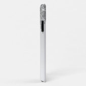 Silver Glitter Drift Persoonlijke Monogram Naam Case-Mate iPhone Case (Achterkant/rechts)