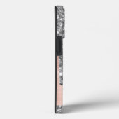 Silver Glitter Drift Roos Gold Metallic Monogram C Case-Mate iPhone Case (Achterkant / Rechts)