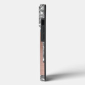 Silver Glitter Drift Roos Gold Metallic Monogram C Case-Mate iPhone Case (Achterkant / Links)
