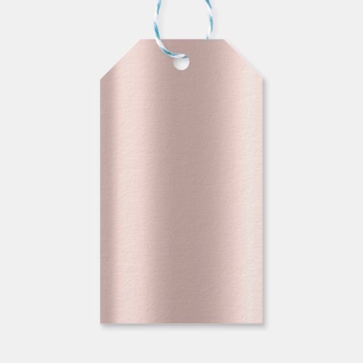 Silver Glitter Drift Roos Gold Monogram Cupcake Cadeaulabel (Achterkant)