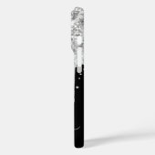 Silver Glitter Drips Black Glam-handtekening Case-Mate iPhone Case (Achterkant / Links)
