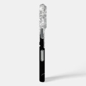 Silver Glitter Drips Black Glam-handtekening Case-Mate iPhone Case (Achterkant / Rechts)