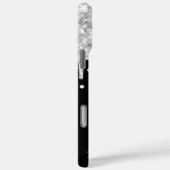 Silver Glitter Drips Black Glam-handtekening Case-Mate iPhone Case (Achterkant / Rechts)